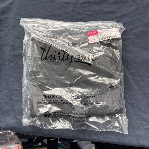 Fold-Over Lunch Bag - Black Colorblock - Picture 2 of 5